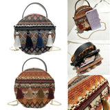 Summer Tassel Tote Messenger Cross Body Shoulder Bag