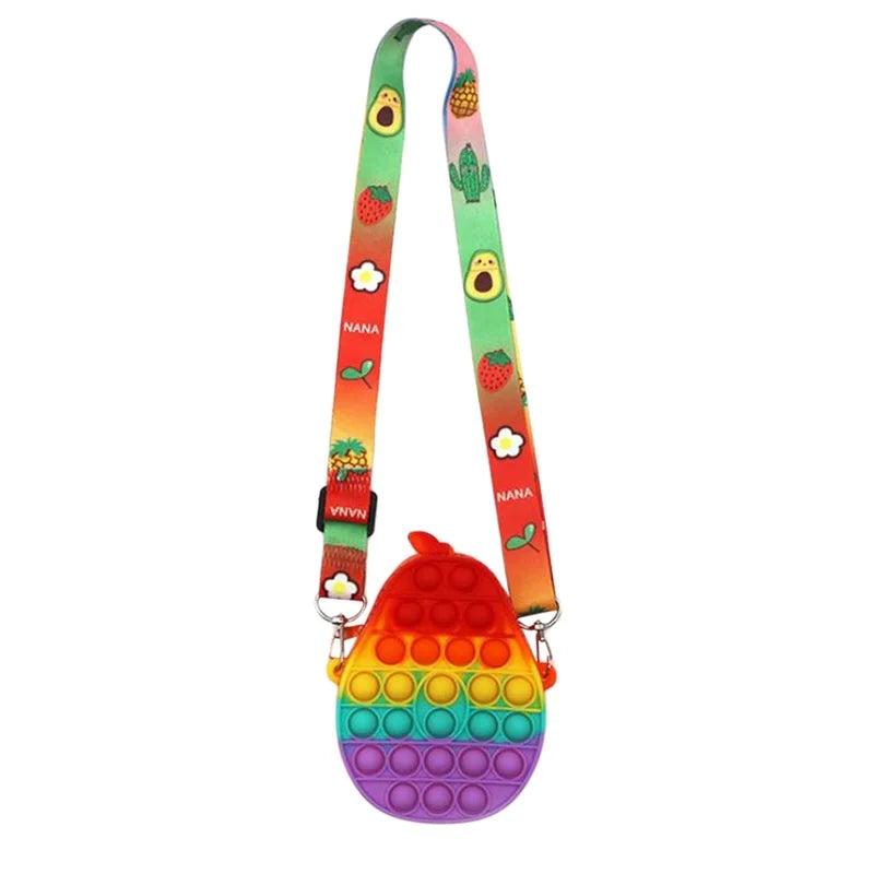 Avocado Crossbody Purse Funny Bubble Sensory Toy