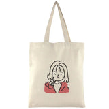 Women Canvas Shoulder Bag Casual Handbag Tote Large Capacity Shopping Bag