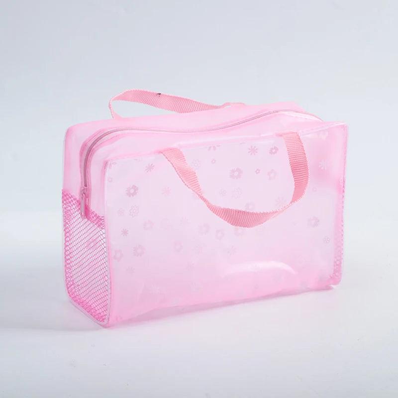 PVC Transparent Cosmetic Bag Clear Makeup Waterproof Zipper Beauty Case