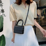Women PU Leather Mini Shoulder Handbags Pure Flap Messenger Crossbody Bags