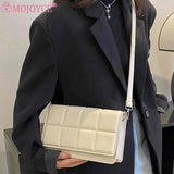 Plaid Ladies Hand Bag Lightweight Portable Soft Underarm Bag