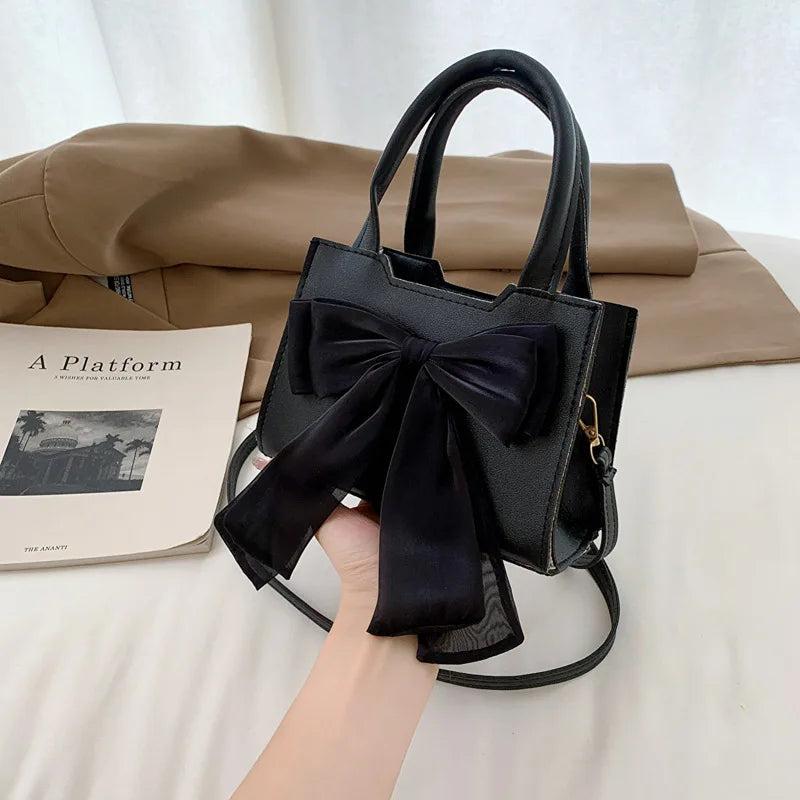 Bowknot Women's Portable Shoulder Bag Big Bow Ladies Underarm Bags