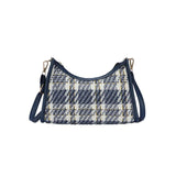 Soft Leather Plaid Armpit Women's Bag Crossbody Handbag
