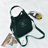 Canvas Mini Messenger Bag Bucket Shoulder Handbag