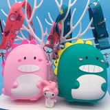 Dinosaur Crossbody Bag Kids Silicone Shoulder Pouch