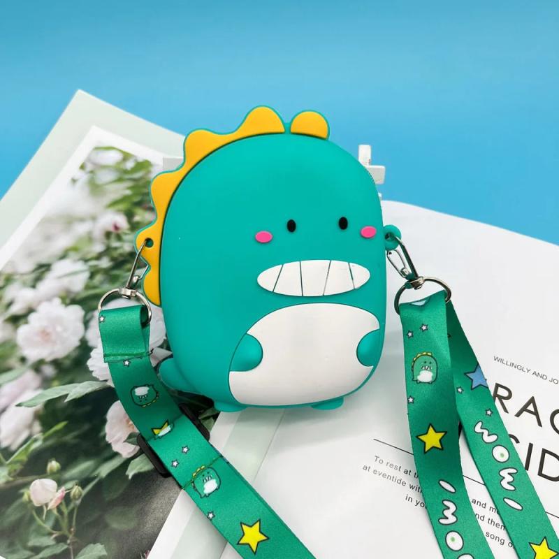 Dinosaur Crossbody Bag Kids Silicone Shoulder Pouch