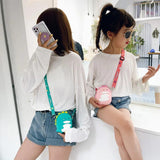 Kids Dino Crossbody Bag Silicone Phone Pouch Girls Purse