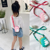 Kids Dino Crossbody Bag Silicone Phone Pouch Girls Purse