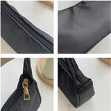 Purple PU Leather Women Underarm Bag Small Shoulder Bags