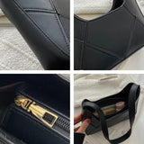 Square Solid PU Leather Shoulder Underarm Bag