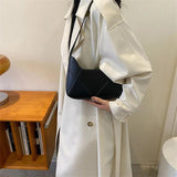 Square Solid PU Leather Shoulder Underarm Bag