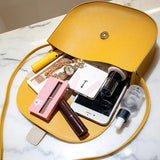Small Flap Crossbody Bag PU Leather Shoulder Messenger Handbag for Women