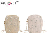 Straw Woven Shoulder Bag for Women Summer Beach Vintage Handbag