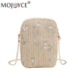Straw Woven Shoulder Bag for Women Summer Beach Vintage Handbag