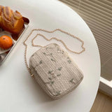 Straw Woven Shoulder Bag for Women Summer Beach Vintage Handbag