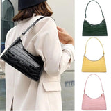 Retro Casual Women Totes Armpit Shoulder Bag PU Leather Chain Handbag