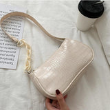 Women's PU Leather Milk Tea Underarm Bag Sling Handbag
