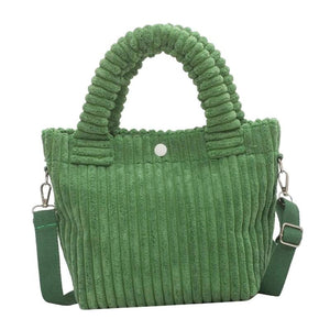 Corduroy Tote Bag Shopping Travel Handbags Shoulder Bags