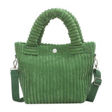 Corduroy Tote Bag Shopping Travel Handbags Shoulder Bags
