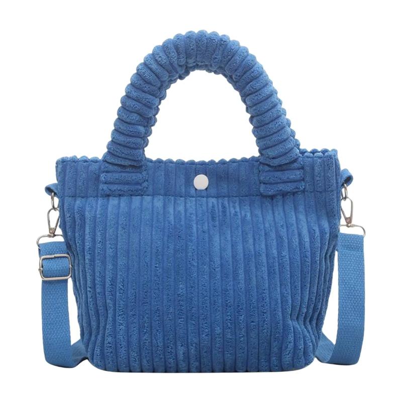 Corduroy Tote Bag Shopping Travel Handbags Shoulder Bags