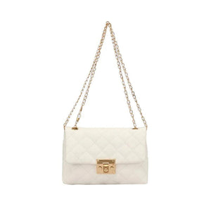 Chain PU Leather Shoulder Bag Women Crossbodybag Handbag No Zipper