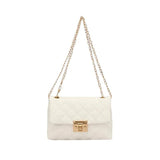 Chain PU Leather Shoulder Bag Women Crossbodybag Handbag No Zipper