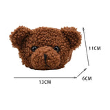 Autumn Fur Crossbody Bag Soft Warm Plush Bear Handbag Women
