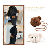 Autumn Fur Crossbody Bag Soft Warm Plush Bear Handbag Women