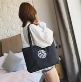 Chinese Character Embroidery Shoulder Bag for Women