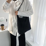 Leopard/Black Shoulder Bag Wild Literary Corduroy Handbag