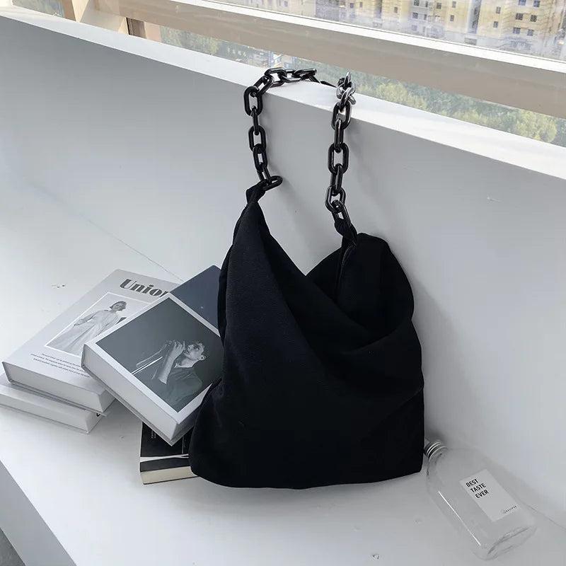 Leopard/Black Shoulder Bag Wild Literary Corduroy Handbag