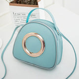 Soft PU Leather Crossbody Bag Small Circular Shoulder Bag