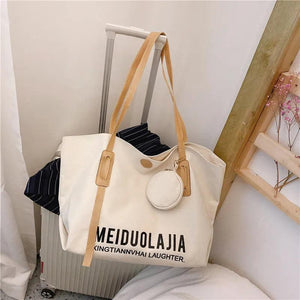 Canvas Shoulder Bags Large Capacity Lady Casual Tote Bag