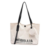 Canvas Shoulder Bags Large Capacity Lady Casual Tote Bag