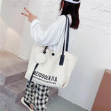 Canvas Shoulder Bags Large Capacity Lady Casual Tote Bag