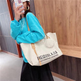 Canvas Shoulder Bags Large Capacity Lady Casual Tote Bag