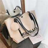 Canvas Shoulder Bags Large Capacity Lady Casual Tote Bag