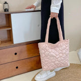 Quilted Rhombus Pattern Shoulder Handbag