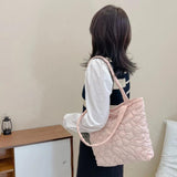 Quilted Rhombus Pattern Shoulder Handbag