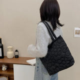 Quilted Rhombus Pattern Shoulder Handbag