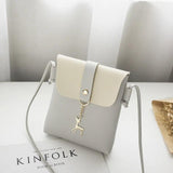 Deer Charm Shoulder Diagonal Bag Casual Mobile Phone Bag