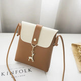 Deer Charm Shoulder Diagonal Bag Casual Mobile Phone Bag