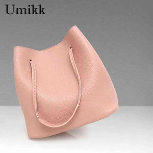 4Pcs Women Bag Set Weaven PU Soft Handbag Crossbody Purses Should Bag