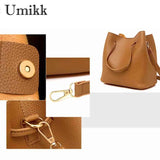 4Pcs Women Bag Set Weaven PU Soft Handbag Crossbody Purses Should Bag