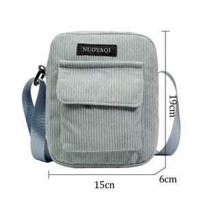 Corduroy Shoulder Bag Small Handbags Casual Outdoor Messenger Bags