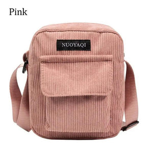 Corduroy Shoulder Bag Small Handbags Casual Outdoor Messenger Bags