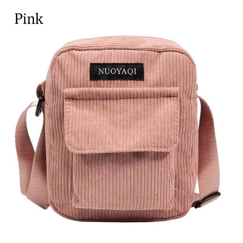 Corduroy Shoulder Bag Small Handbags Casual Outdoor Messenger Bags