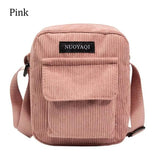 Corduroy Shoulder Bag Small Handbags Casual Outdoor Messenger Bags