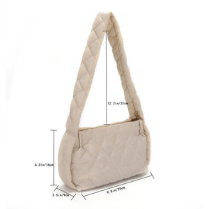 Women Cotton Padded Bags Embroidery Thread Ladies Handbags Autumn Winter Quilted
